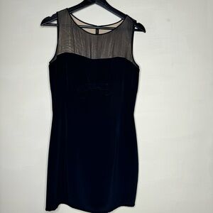 Black Tie Oleg Cassini Black Cocktail Knee Length Dress